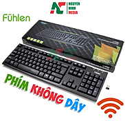 Bàn Phím Không Dây Fuhlen L411W - Hàng Chính Hãng