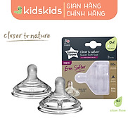 Núm ty silicon siêu mềm tự nhiên cho bé Tommee Tippee Closer to Nature