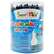 Hộp 50 Bút Sáp Màu Dino - Smart Kids CR12 - Màu Xanh Dương