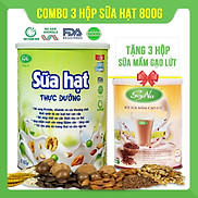 Combo 3 hộp Sữa hạt thực dưỡng Soyna 800g tặng kèm 3 hộp sữa hạt 300g hoặc