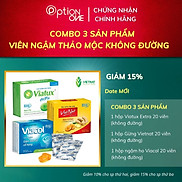 Kẹo ngậm không đường Viên ngậm Viacol, viên ngậm Viatux Extra