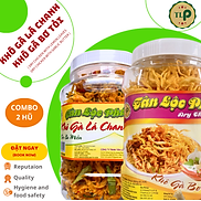 KHÔ GÀ LÁ CHANH VÀ KHÔ GÀ BƠ TỎI TÂN LỘC PHÁT COMBO 1KG - MỖI HŨ 500G