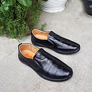 Giày lười nam da bò Trường Hải 2 màu đen,nâu thời trang nam cao cấp GT336Đ