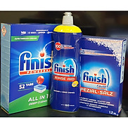 1 bộ gồm viên rửa bát finish 52 viên+muối rửa bát finish 1.5kg+nước làm