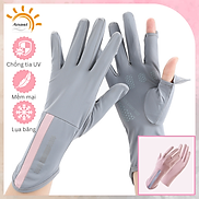 Găng tay chống nắng nữ Anasi AU113 - Lụa băng