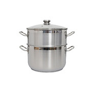 Bộ xửng hấp Fivestar standard inox 430 nắp kính, 3 đáy dùng được bếp từ