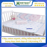 Combo 5 tấm size 50x70cm - Tấm lót chống thấm cotton 4 lớp VIETMAT