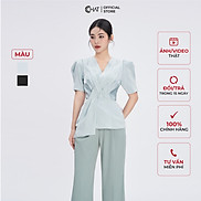 Áo Kiểu Nữ Dáng Peplum Vạt Chồng Đan Eo Chất Lụa Cao Cấp Mềm Mịn