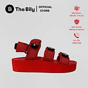 Giày Sandal Nữ The Bily 04W 3 Quai Ngang - Màu Đỏ BL04WD