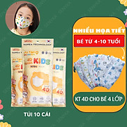 Khẩu trang 4d kf94 cho bé 4 lớp kháng khuẩn ngăn bụi thông thoáng chính