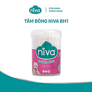 3 Hũ Tăm bông Niva xoay trẻ em 150 que nhựa BH1