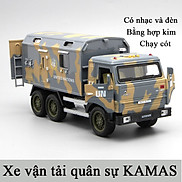 Đồ chơi mô hình xe vận tải quân sự KAMAS chất liệu hợp kim có nhạc và đèn