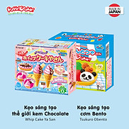 Combo 2 hộp kẹo Popin Cookin đồ chơi ăn được gồm Kem Chocolate + Sushi Cơm