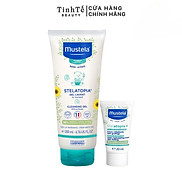 Combo Gel Tắm Gội và kem dưỡng Cho Bé Da Chàm Thể Tạng Mustela STELATOPIA