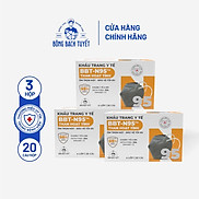 Combo 3 Hộp Khẩu Trang Bông Bạch Tuyết N95 Than Hoạt Tính 20 cái hộp