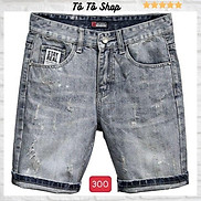 Quần Sọt Nam Quần Short Jean Nam Chất Bò co giãn xước nhẹ cực đẹp form