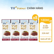 8 Lốc sữa hạt và gạo lứt đỏ TH True Nut 180ml 180ml x 4 hộp