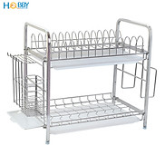 Kệ đựng chén bát 2 tầng Inox 304 cao cấp HOBBY KC2F