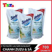 Combo 3 túi Nước lau sàn Sunlight Thiên nhiên chiết xuất Chanh Yuzu & Sả