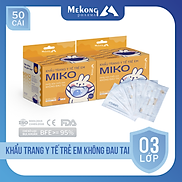 Combo 2 Hộp Khẩu trang y tế trẻ em Miko Họa tiết cao cấp