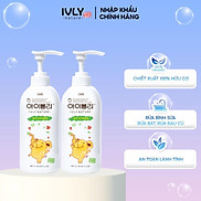 Combo 2 nước rửa bình sữa dạng gel IVLY NATURE hữu cơ an toàn cho bé dung