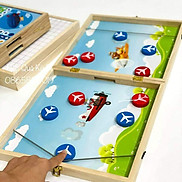 Bộ đồ chơi gỗ 3 trong 1 Cờ Búng, cá ngựa và cờ caro, đồ chơi giáo dục