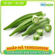 Chỉ Giao HCM - Đậu bắp 300gr khay - Chuẩn An Toàn VietGap - Luôn tươi mới,