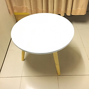 Bàn trà, bàn sofa tròn trắng 60x45, bàn cafe phòng khách, bàn coffee