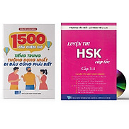 Combo 2 sách 1500 Câu chém gió tiếng Trung thông dụng nhất + Luyện thi HSK