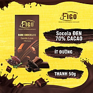 Socola đen nguyên chất ít đường vị đắng đậm 70 cacao Figo