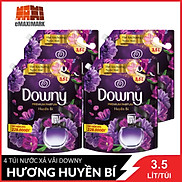 Nguyên thùng Combo 4 túi Nước xả vải Downy Huyền bí Đen túi 3.5L X4