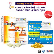 ComBo HB Once Daily Multi & HB Oreganol P73 Healthy Beauty Tăng Cường Hệ