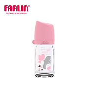 Bình Sữa Thủy Tinh City Bottle Cổ Rộng của FARLIN - Hồng Cổ Điển - 160ml