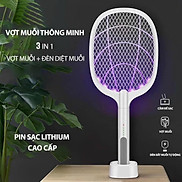 Vợt Muỗi Kiêm Đèn Bắt Muỗi Đa Năng Tích Điện 2 Trong 1