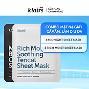 Combo 6 Dear, Klairs Mặt nạ giấy Midnight Blue Calming Sheet Mask 25ml+6