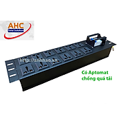 Ổ cắm nguồn, Thanh nguồn PDU 12 ổ cắm 3 chấu đa năng lắp ngang cho tủ rack