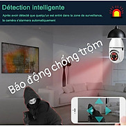 Camera Mini hình bóng đèn Xoay 360 độ FullHD 3MP dùng ứng dụng Yoosee