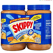 Set 2 Hộp Bơ Đậu Phộng Hạt Skippy Super Chunk Peanut Butter của Mỹ 2.72kg