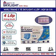 Khẩu trang y tế Skylight 4 lớp kháng khuẩn-in HỌA TIẾT Hộp 50 cái