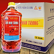 Thùng 4 Chai 5 Lít Nước mắm Cá cơm, 15 độ đạm - 584 Nha Trang