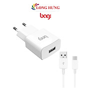 Combo cốc sạc Bagi QC 3.0 2A 1USB + Cáp USB Type-C 2.0 1.2m CB-M30 2020