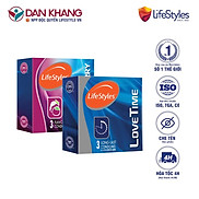 Combo 1 Hộp Bao Cao Su LifeStyles Love Time 3 bao + 1 Hộp Bao Cao Su