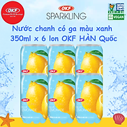 Nước chanh có ga màu xanh NƯỚC CHANH CÓ GA OKF Hàn Quốc x 6 lon 350ml