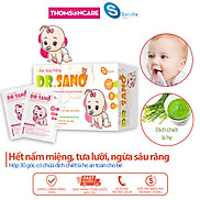 Gạc rơ lưỡi cho bé Dr Sano Hộp 30 gói - khăn lau răng, rơ miệng