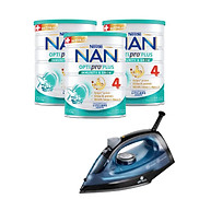 Bộ 3 Lon Sữa bột Nestlé NAN OPTIPRO PLUS 4 1500g lon với 5HMO Giúp tiêu