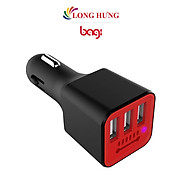 Cốc sạc xe hơi Bagi QC 3.0 3.1A 3USB CC-S80 - Hàng chính hãng