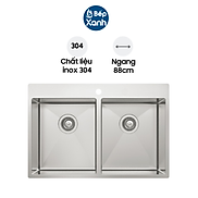 Chậu Rửa Chén Hafele HS20-SSN2S90 567.20.537 - Inox 304 - Ngang 88 cm