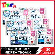 Combo 6 Băng Vệ Sinh Sofy Skin Comfort Ultra Thin 23cm Siêu Êm Thoáng Mỏng