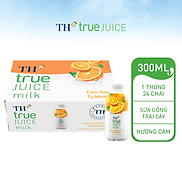 Thùng 24 chai nước uống sữa trái cây cam tự nhiên TH True Juice Milk 300ml