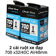 Ruột xe đạp 700x32 40 van Mỹ dài 48mm DELI-TIRE - cặp 2 cái